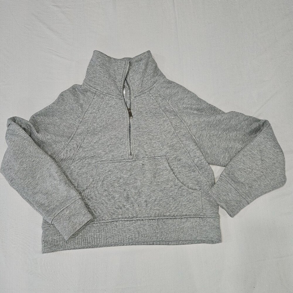 S Body Gray cropped quarter zip